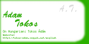 adam tokos business card